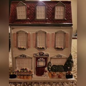 Vintage Sherwood Village flower shop cookie jar